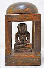 Antique Wooden Lord Mahaveer Idol Figurine Original Old Hand Carved picture