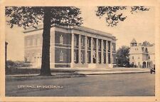 Bridgeton New Jersey~City Hall~Mansard Roof House Next Door~1941 Sepia Postcard picture