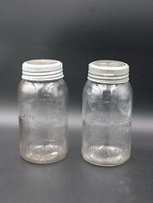 Vtg Crown Imperial 1 qt. canning jars  glass insert zinc lid  Canada Grannycore picture