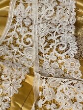 ANTIQUE BRUSSELS WEDDING LACE LENGTH picture