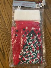 Vintage Woolworth’s Merry Christmas Knit Christmas Stocking Tree Design picture