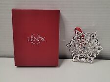 Lenox Sparkle And Scroll Multi-Crystal Snowflake Silver Plate Christmas Ornament picture