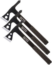 SOG Set of 3 Throwing Hawks Fixed Ax Blades Black Paracord Handles Axes TH1001CP picture