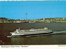 Postcard WA: Washington State Ferry M/V Spokane, Unposted, 4x6 picture