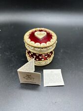 WENDY REED- Hand Made Enameled Ring Box W/Swarovski Crystals picture