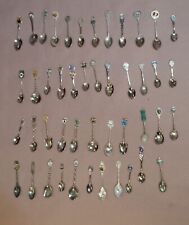 Vintage LOT 45 Collector Souvenir Spoons USA States and International Miniature picture