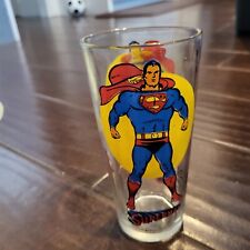 Vintage 1976 Pepsi Super Series Superman Drinking Glass Tumbler DC Comics USA picture