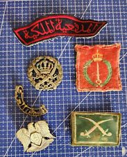 Nice lot of 6  military Jordanian & Syrian patches  & badge (60th)  . picture