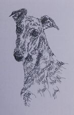 GREYHOUND DOG #315 ART DRAWN FROM WORDS Stephen Kline adds dogs name free. GIFT picture