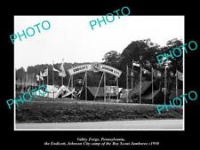 OLD LARGE HISTORIC PHOTO VALLEY FORGE PA ENDICOTT JOHNSON CITY SCOUT CAMP c1950 picture