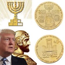 Donald Trump Coin King Cyrus Jewish Temple Jerusalem Israel picture