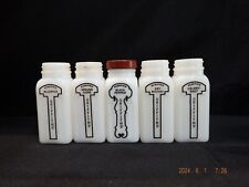 (5) Vintage Griffith Milk Glass Spice Jars-B164 picture