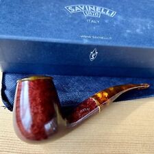 Savinelli Tortuga Smooth Bent Brandy (628) 6mm Filter Pipe - New picture