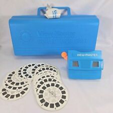 ViewMaster 3-D In Blue Collectors Case Blue Finder & 15 Reels Lot Storage picture