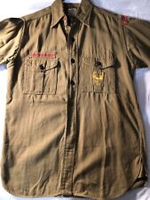 Vintage BSA Boy Scout uniform 1940s or 50's Long sleeve patches metal btns sanf picture