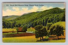 Franklin NC-North Carolina, Wayah Bald Mountain Range, Vintage Souvenir Postcard picture