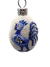 Patricia Breen Miniature Egg Delft Rooster Blue Easter Christmas Tree Ornament picture
