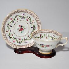 Copelands Grosvenor Teacup and Saucer Floral Craigavon England Vintage picture