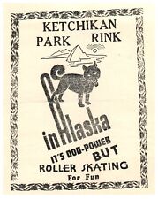 Vintage 1940s Alaska Roller Skating Rink Sticker Ketchikan picture