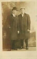 Two Dapper Dressed Young Men C-1908 RPPC Photo Interior Postcard 22-322 picture