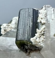 90 Carats Green Tourmaline Crystal On Matrix From Badakhshan, Afghanistan picture