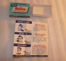 Vintage NoDoz Tablets 1951 Matchbox 15 count No Doz + Insert instructions EMPTY picture