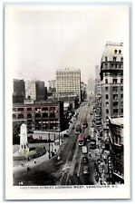 c1910'sHastings Street Looking West Vancouver Canada RPPC Photo Postcard picture
