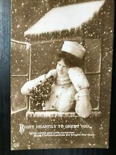 Vintage Postcard 1907-1915 Right Heartily to Greet You Christmas Card picture