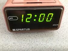 Vintage Spartus Pink Alarm Clock MCM Table Top Retro 1157-61 Works picture