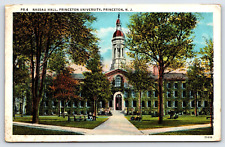 Original Old Vintage Postcard Princeton University Nassau Hall Princeton, NJ USA picture