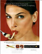 2001 Max Factor Original Print Ad Pasta Proof Pizza Proof Lipfinity Lipstick picture