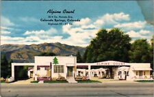 Postcard Alpine Court Motel Colorado Springs CO Colorado Hwy 85 Rubick picture