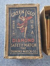 Antique Green Glo Safety Matches Match Box Unused Matches picture