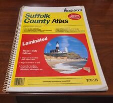 Hagstrom SUFFOLK COUNTY  Atlas  1995  Full Size Spiral  LARGE SCALE LAMINATED  picture
