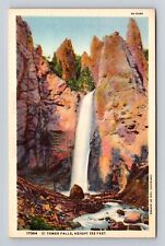 Yellowstone National Park, Tower Falls, Series #17384 Vintage Souvenir Postcard picture