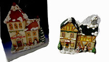 PORCELAIN MUSICAL X'MAS HOUSE Vintage 3 ASST. Music Christmas House. Decoration picture
