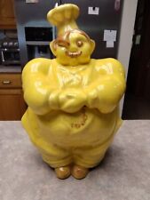 Vintage 1930s Red Wing “Chef Pierre” Cookie Jar Yellow Antique Art Pottery USA picture