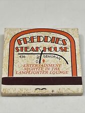 Vintage Matchbook Cover  Freddie’s Steak House  Orlando, Fl gmg  unstruck picture