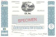 CA, Inc. - 1974 dated Specimen Stock Certificate - Specimen Stocks & Bonds picture