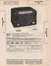 1948 TRAV-LER 5066 RADIO SERVICE MANUAL SCHEMATIC photofact TUBE DIAGRAM REPAIR picture