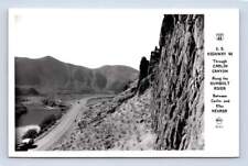 Nevada Highway 40 through Carlin Canyon RPPC Vintage Elko Frashers Photo ~1940s picture