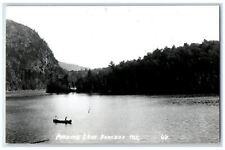 c1940's Bare Mt. Pyramid Lake Canoe New York NY Adirondack RPPC Photo Postcard picture