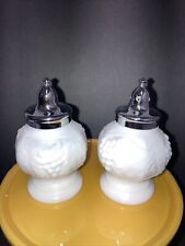 Vintage Imperial Glass Vintage Grape White Milk Glass Salt & Pepper Shakers picture