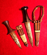 Vintage Pair Of African Daggers With Sheaths picture