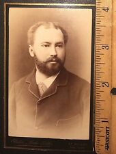 CDV Antique Photograph - Man with Beard at theater picture