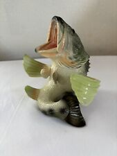 Resin Large Mouth Bass Fish Figurine 6 Inches Tall picture