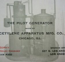 Vintage Business Card Pilot Generator Acetylene Apparatus Co Chicago IL 1910-20s picture