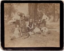 C. 1890s CABINET CARD AFRICAN AMERICAN NANNY WITH WHITE FAMILY PHILADELPHIA PA. picture