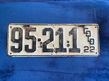 1922 Colorado Passenger License Plate # 95 211 picture