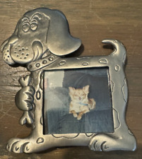 Silver Metal, Dog Shaped, Photo Holder By Ganz picture